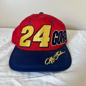 Vintage Jeff Gordon Blue Red Racing Snapback Hat Kudzu Embroidered